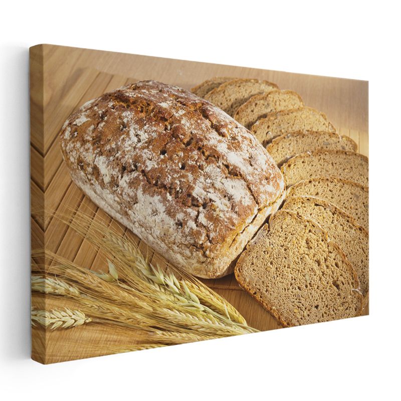Tam Buğday Ekmeği - Sağlıklı Beslenme Kanvas Tablo