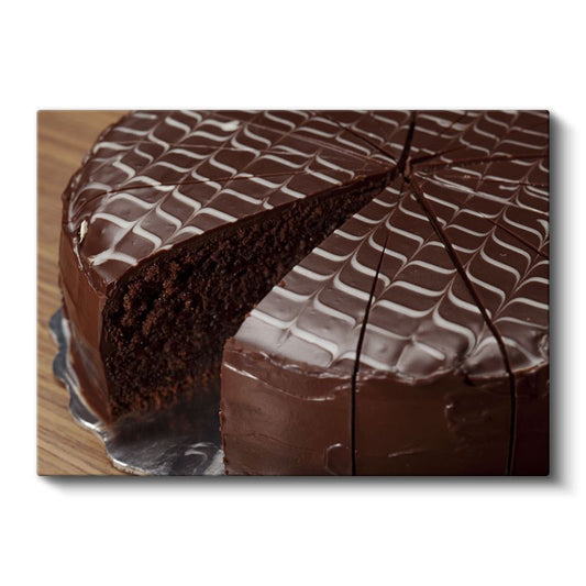 Çikolatalı Pasta - Tatlı Kek Dilimi Kanvas Tablo