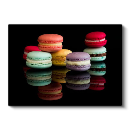 Renkli Makaron - Çeşitli Tatlar ve Renklerde Fransız Lezzeti Kanvas Tablo