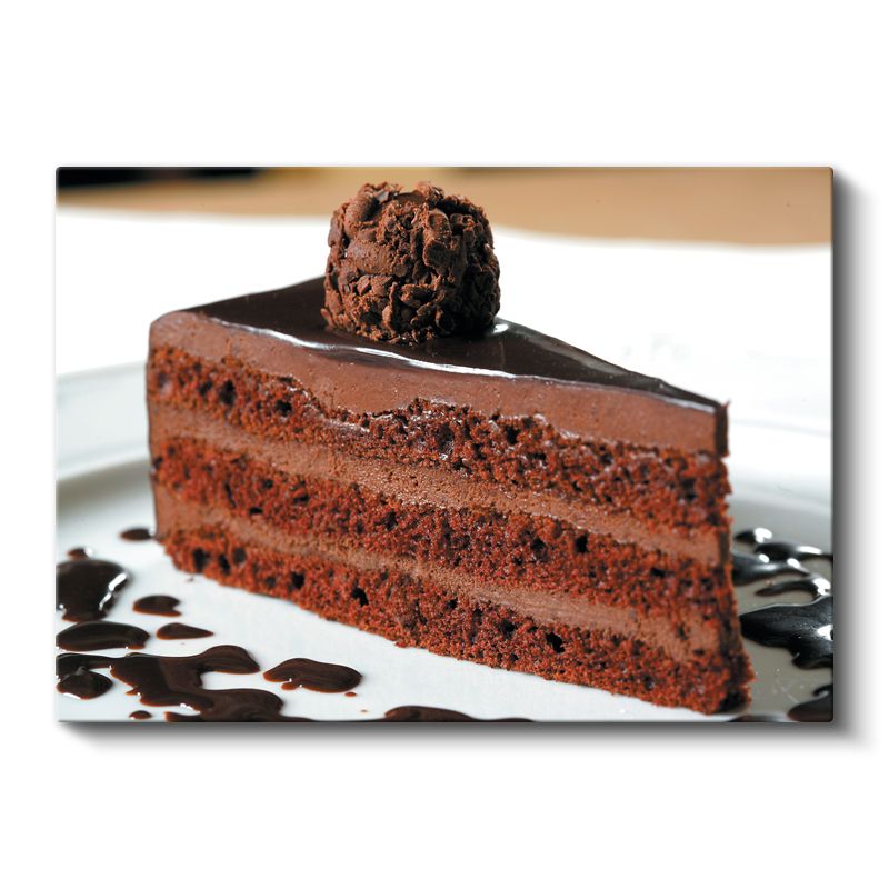 Çikolatalı Pasta - Trüf Toplu Katmanlı Lezzet Kanvas Tablo