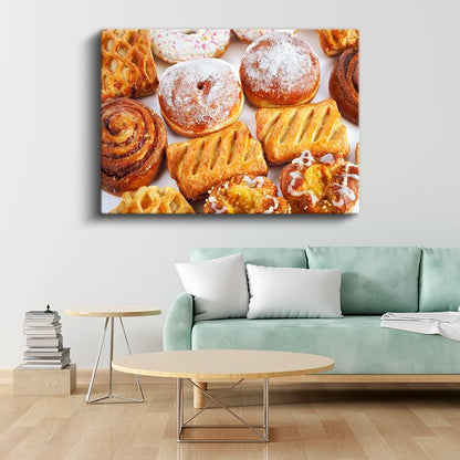 Tatlı Hamur İşleri - Çeşitli Pastane Lezzetleri Kanvas Tablo