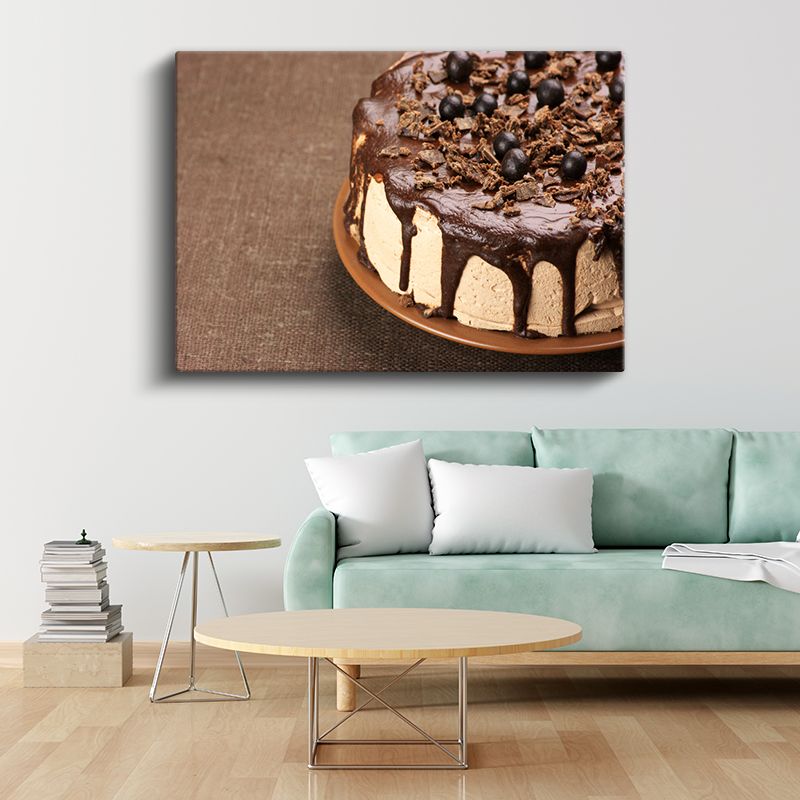 Çikolatalı Pasta - Kakaolu Tatlı Ziyafeti Kanvas Tablo