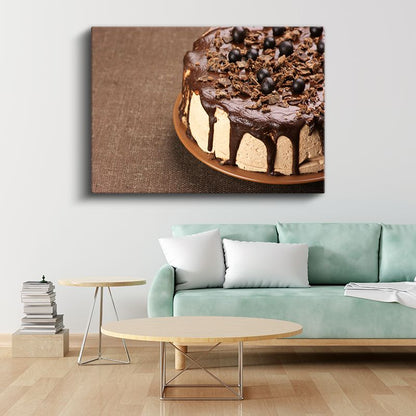 Çikolatalı Pasta - Kakaolu Tatlı Ziyafeti Kanvas Tablo