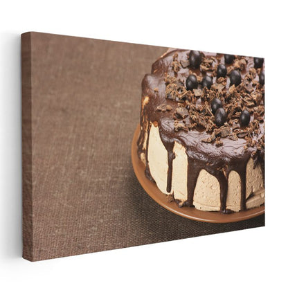Çikolatalı Pasta - Kakaolu Tatlı Ziyafeti Kanvas Tablo