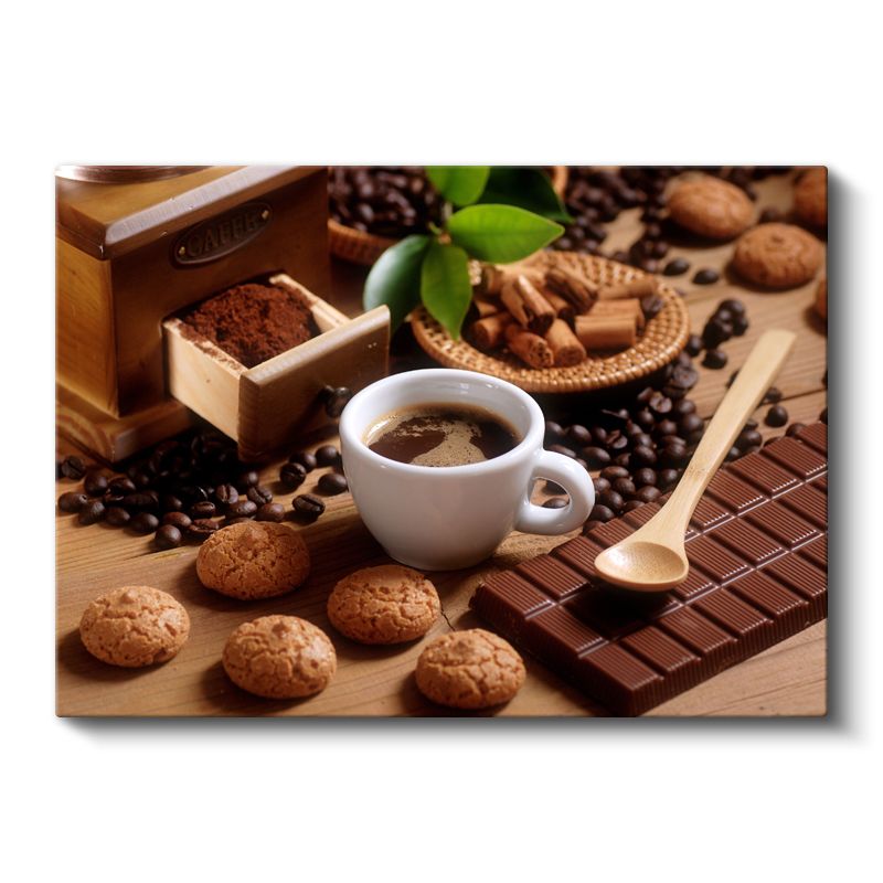 Kahve Dünyası - Espresso ve Çikolata Kanvas Tablo
