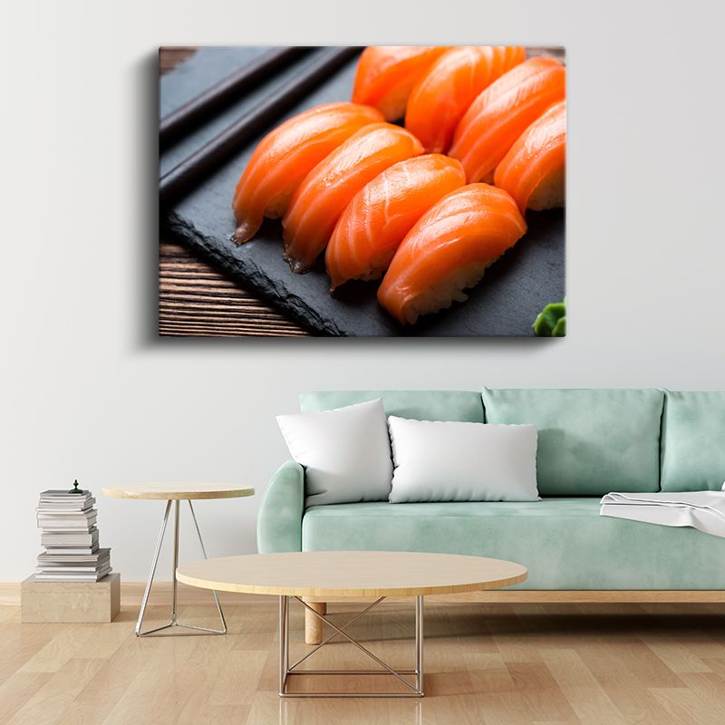 Somon Nigiri - Taze Deniz Ürünleri Kanvas Tablo