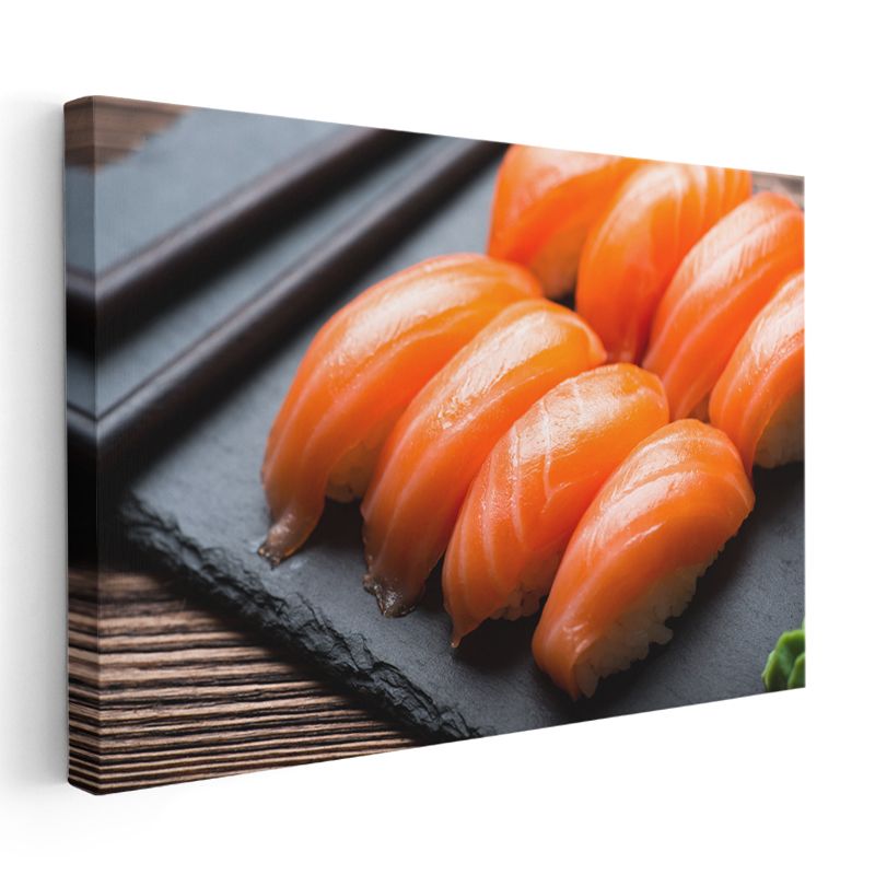 Somon Nigiri - Taze Deniz Ürünleri Kanvas Tablo