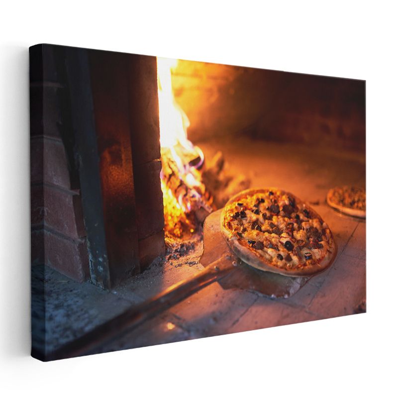 Taş Fırın Pizza - İtalyan Mutfağının Ateşi Kanvas Tablo