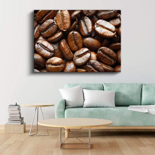 Kahve Çekirdekleri - Aromalı Kahvaltı Keyfi Kanvas Tablo