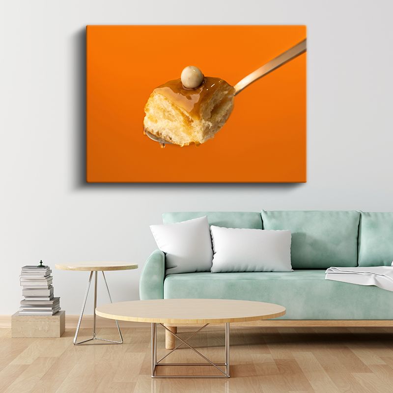 Karamelli Tatlı - Leziz Tatlı Anları Kanvas Tablo