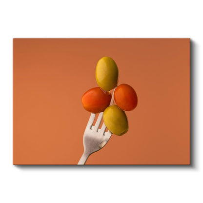 Renkli Zeytinler - Akdeniz Lezzeti Kanvas Tablo