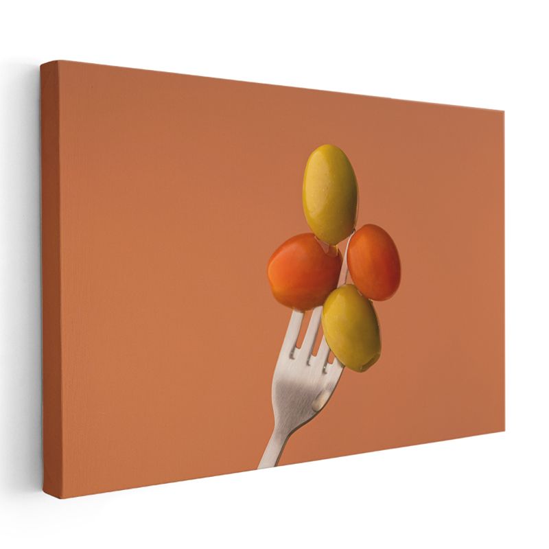 Renkli Zeytinler - Akdeniz Lezzeti Kanvas Tablo