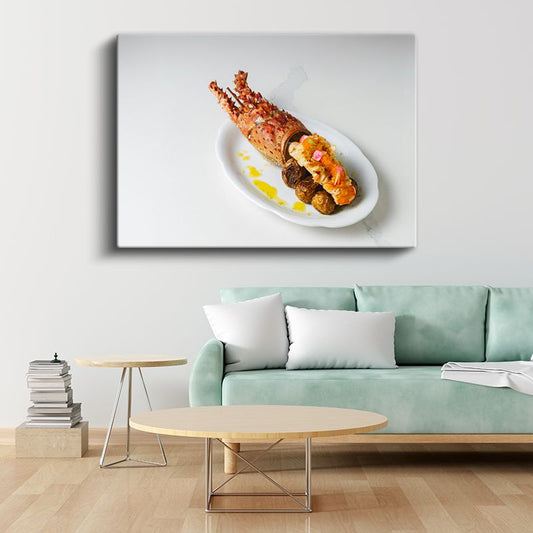 Istakoz Şöleni - Premium Deniz Ürünleri Kanvas Tablo