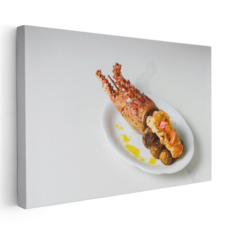 Istakoz Şöleni - Premium Deniz Ürünleri Kanvas Tablo