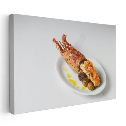 Istakoz Şöleni - Premium Deniz Ürünleri Kanvas Tablo