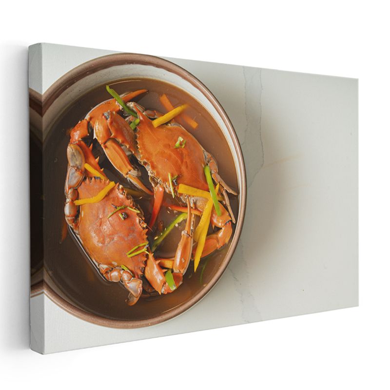 Baharatlı Yengeç - Asya Mutfağı Lezzeti Kanvas Tablo