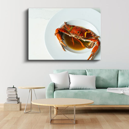 Soslu Yengeç - Deniz Mahsulleri Ziyafeti Kanvas Tablo