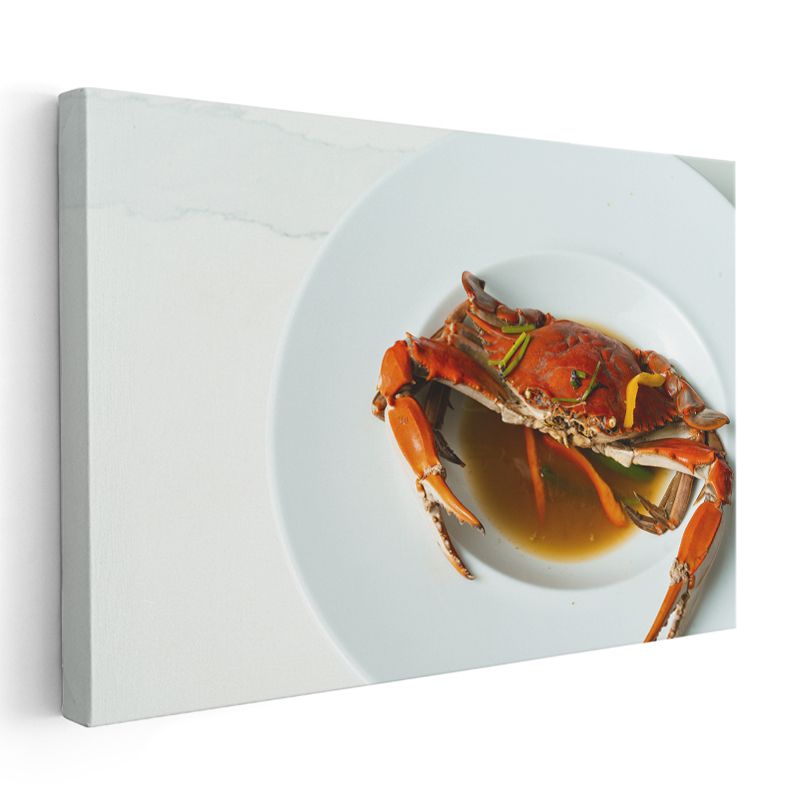 Soslu Yengeç - Deniz Mahsulleri Ziyafeti Kanvas Tablo