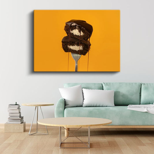 Çikolatalı Pasta - Tatlı Tutkunları Kanvas Tablo