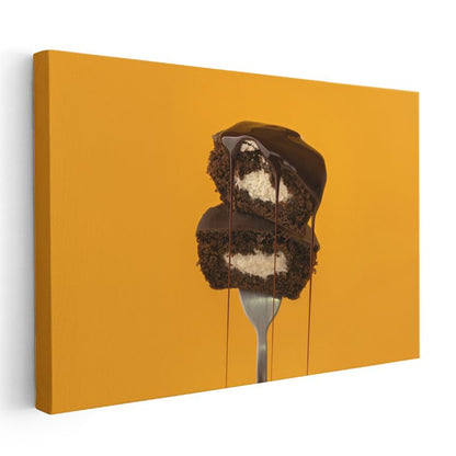 Çikolatalı Pasta - Tatlı Tutkunları Kanvas Tablo