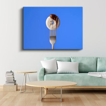 Tatlı Düşkünleri - Çikolatalı Donut Kanvas Tablo