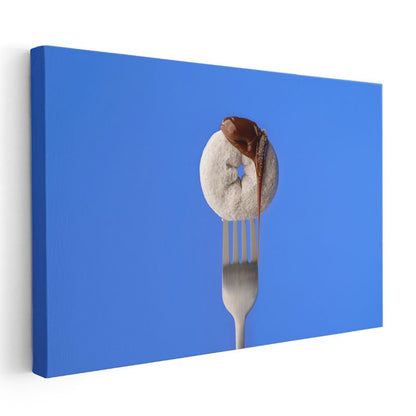 Tatlı Düşkünleri - Çikolatalı Donut Kanvas Tablo