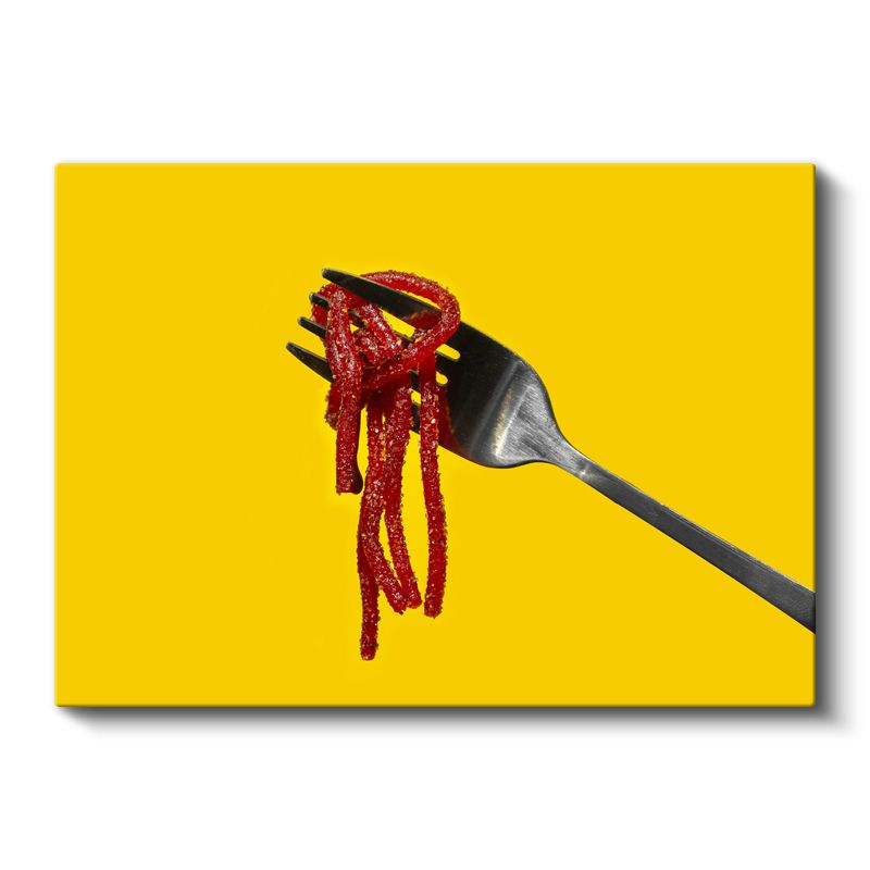 Modern Gastronomi - Çataldaki Kırmızı Sos Kanvas Tablo