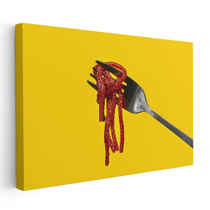 Modern Gastronomi - Çataldaki Kırmızı Sos Kanvas Tablo