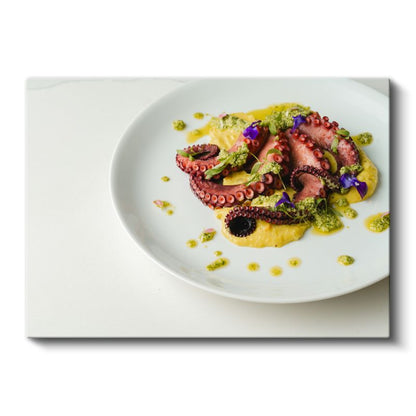 Gurme Deneyimi - Ahtapot Tabağı Kanvas Tablo