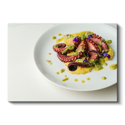 Gurme Deneyimi - Ahtapot Tabağı Kanvas Tablo