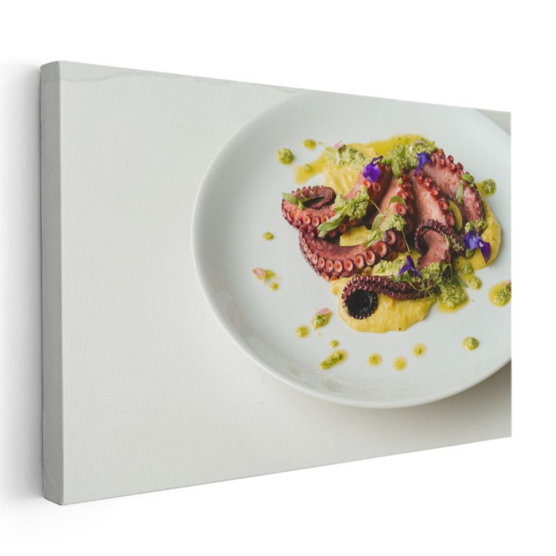 Gurme Deneyimi - Ahtapot Tabağı Kanvas Tablo
