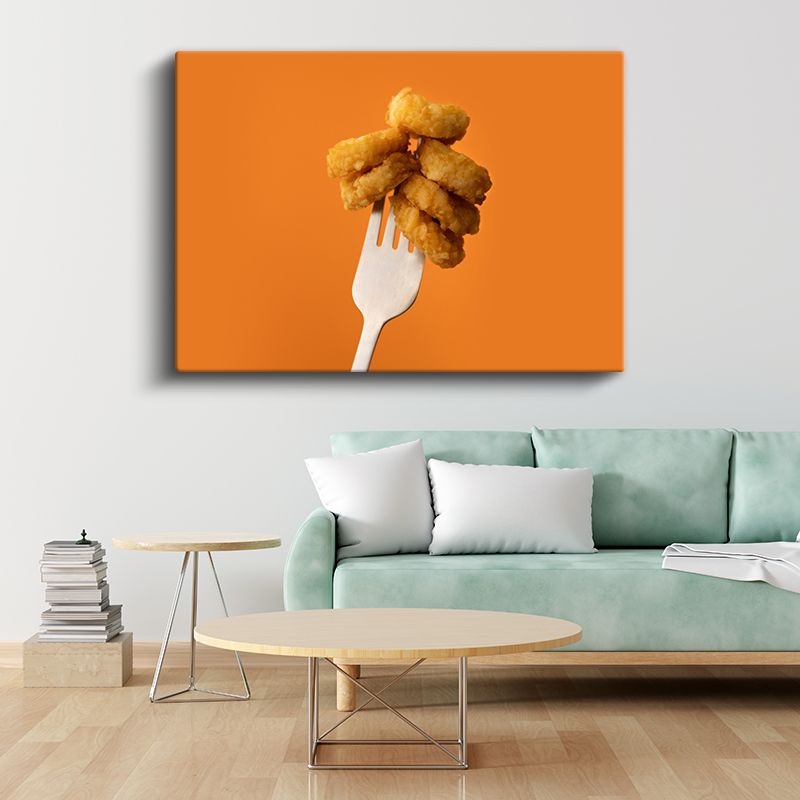 Çıtır Tavuk Nugget - Altın Renginde Lezzetli Atıştırmalık Kanvas Tablo