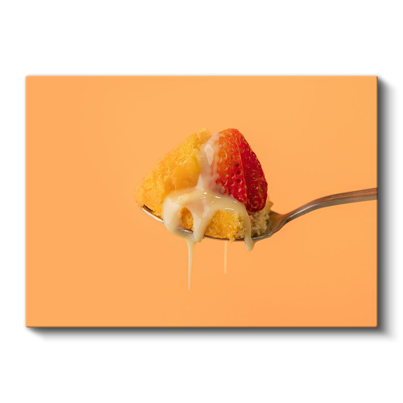 Tatlı Çilek Pastası - Kremli Lezzet Anı Kanvas Tablo