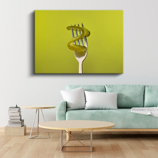 Spiral Makarna - Çatalda Dans Eden İtalyan Lezzeti Kanvas Tablo