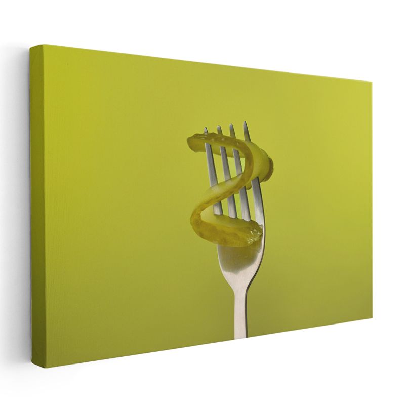 Spiral Makarna - Çatalda Dans Eden İtalyan Lezzeti Kanvas Tablo