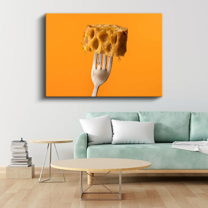 Bal Peteği Tatlısı - Altın Damlalar Saçan Hamur İşi Kanvas Tablo