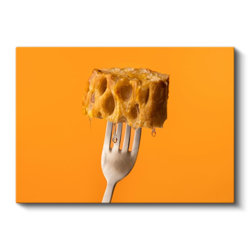 Bal Peteği Tatlısı - Altın Damlalar Saçan Hamur İşi Kanvas Tablo