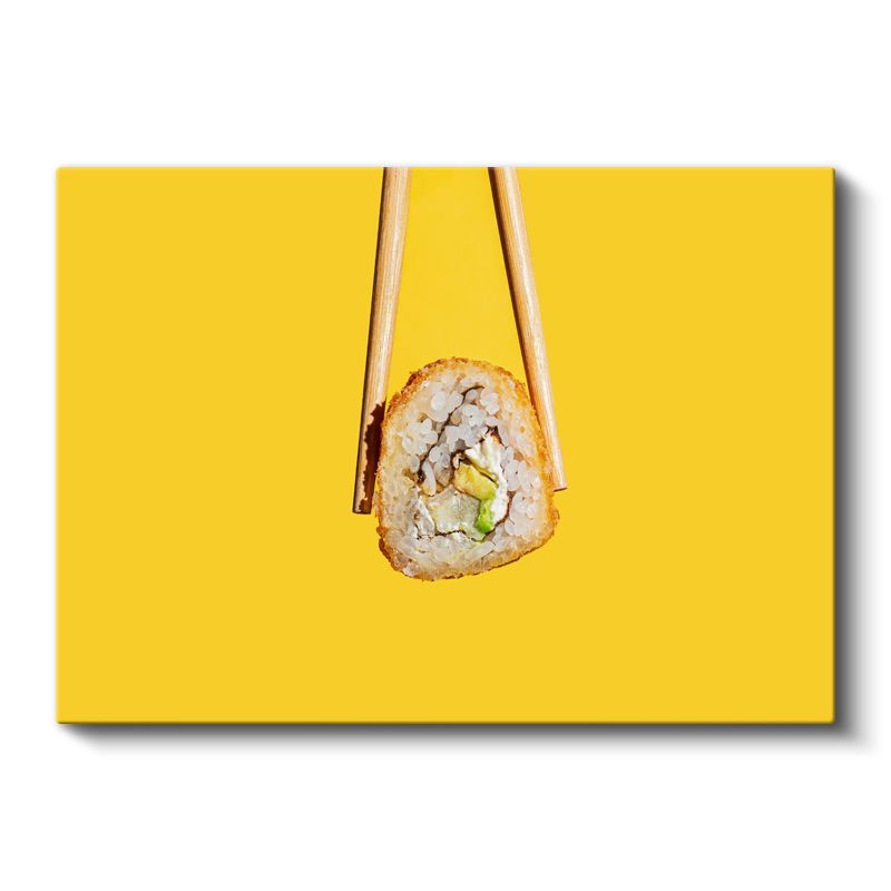Sushi Rulosu - Çubuklarla Yakalanan Japon Sanatı Kanvas Tablo