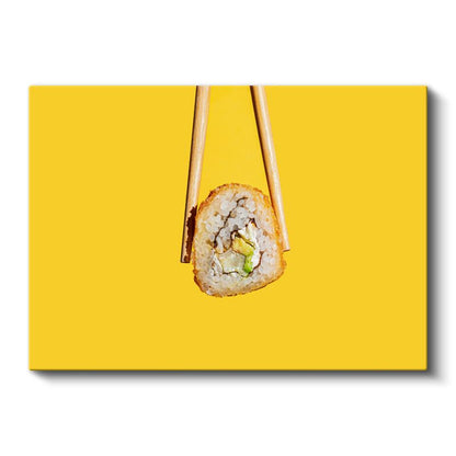 Sushi Rulosu - Çubuklarla Yakalanan Japon Sanatı Kanvas Tablo