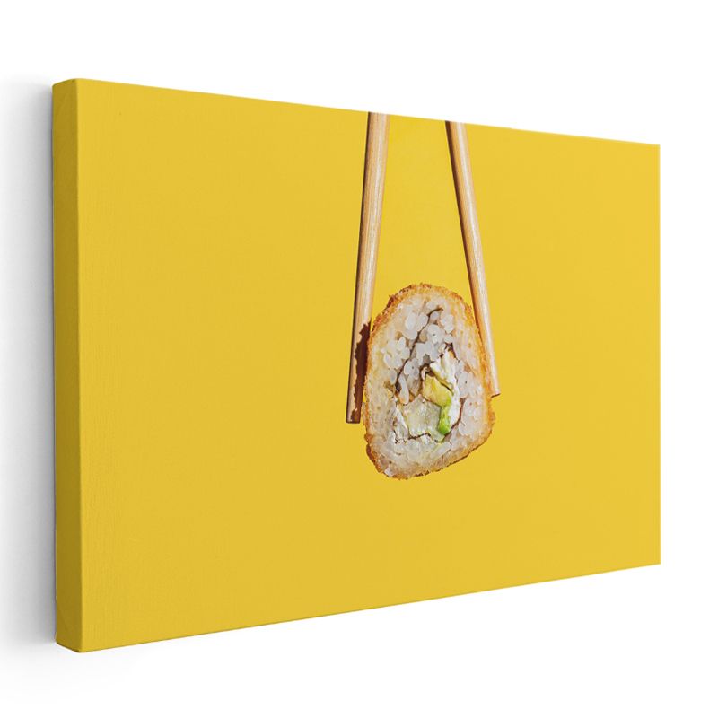 Sushi Rulosu - Çubuklarla Yakalanan Japon Sanatı Kanvas Tablo