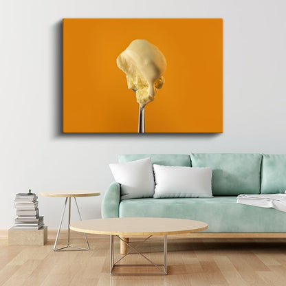 Kremsi Dondurma - Kaşıkta Eriyen Tatlı Kanvas Tablo