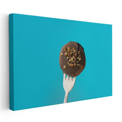 Çikolatalı Top - Fındıklı Tatlı Lezzeti Kanvas Tablo