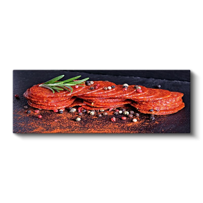 Baharatlı Sucuk Dilimleri - Gurme Et Lezzeti Kanvas Tablo