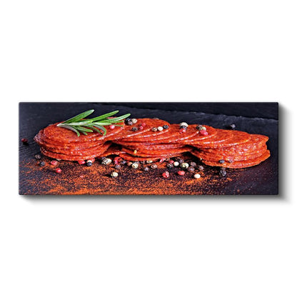 Baharatlı Sucuk Dilimleri - Gurme Et Lezzeti Kanvas Tablo