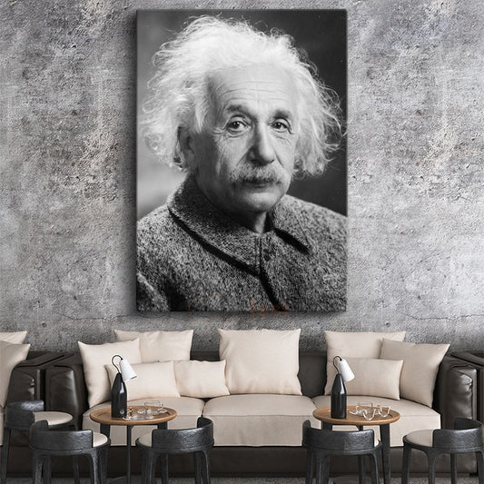Albert Einstein - Deha Fizikçi Portresi Kanvas Tablo