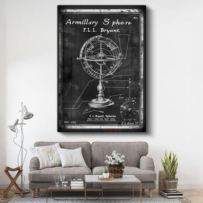 Armillary Küre - Antik Gökbilim Aleti Kanvas Tablo