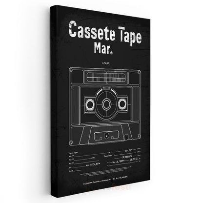 Kaset - Retro Müzik Kanvas Tablo