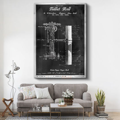 Tuvalet Kağıdı Rulosu - 1891 Tarihli İlginç Patent Kanvas Tablo