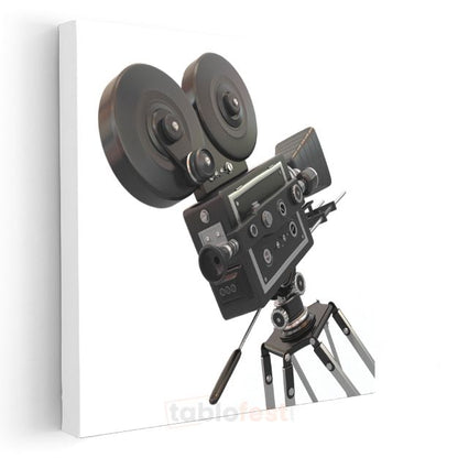 Film Kamerası - Klasik Sinema Ekipmanı Kanvas Tablo