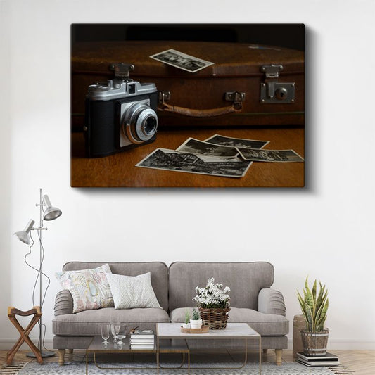 Klasik Fotoğraf Makinesi - Anıların İzinde Kanvas Tablo